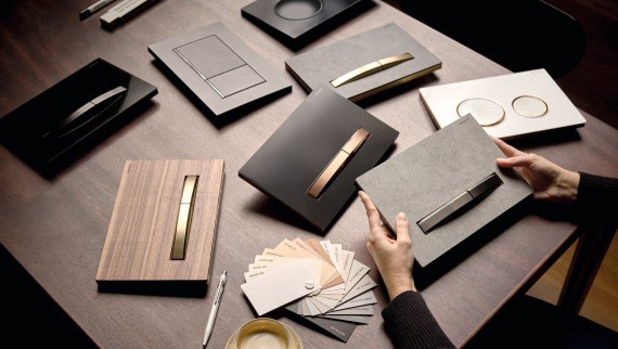 Designvielfalt der Geberit Betätigungsplatten