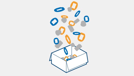 Sammeln der Pressindikatoren und Schutzkappen