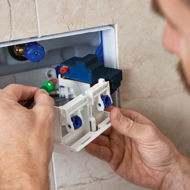 Anzeige der Stromversorgung bei Nachrüstung der HS05 Hygienespülung durch Sanitärprofi Anzeige der Stromversorgung bei Nachrüstung der HS05 Hygienespülung durch Sanitärprofi